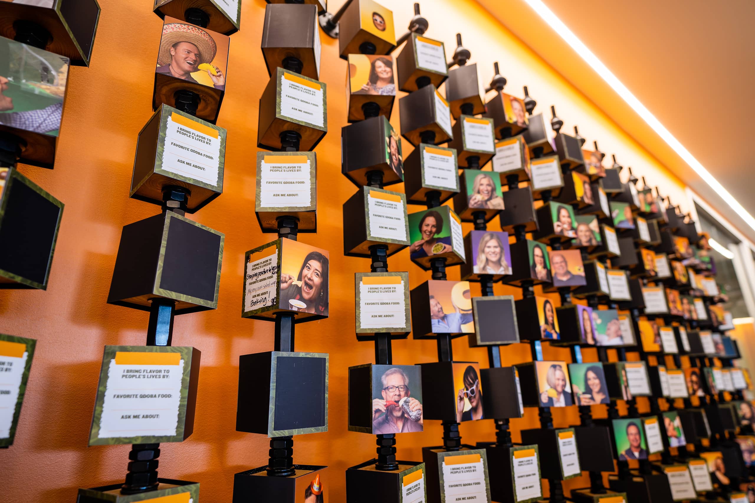 Qdoba Headquarters Employee Block Spinners