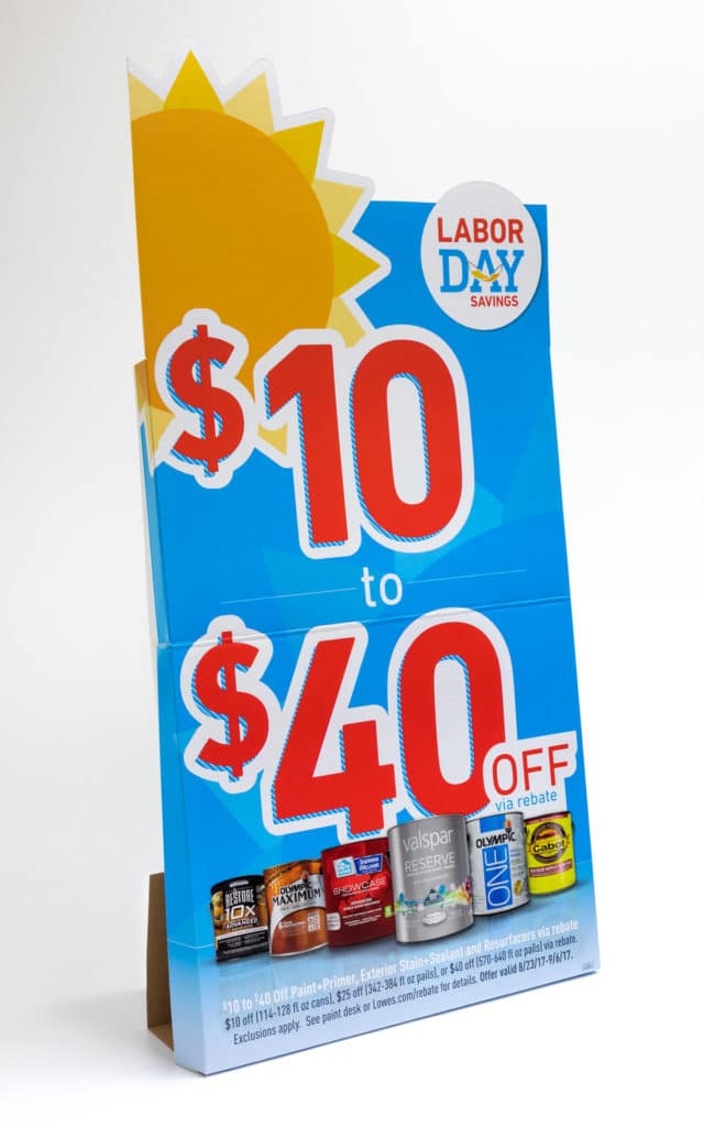 Valspar Labor Day In-store Display