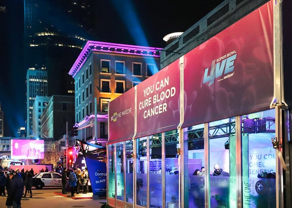 Super Bowl 52 Be The MatchBuilding