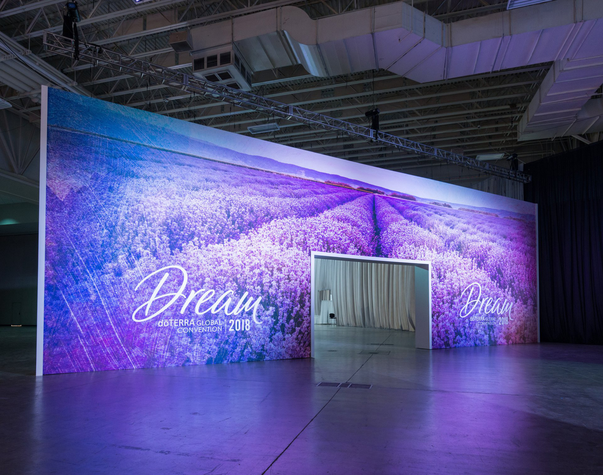 3D rendering of a Barbie The Movie branded display stand. Produced for Alamo Drafthouse Cinema activation. Includes palm tree props and Barbie standee.